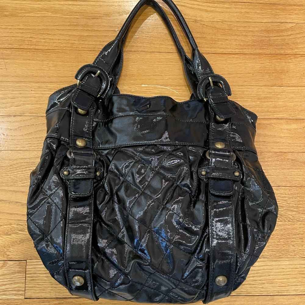 Maxx New York purse. Black patent leather